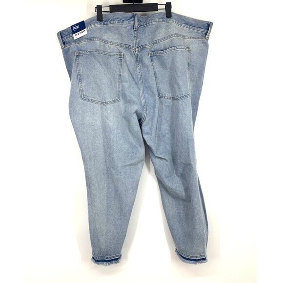 Old Navy Jeans Slouchy Straight Distressed High Rise Button Fly - Picture 6 of 9